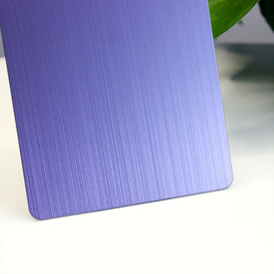BIS Brushed Stainless Steel Sheet PVD Color Coating Purple 304 Нержавеющая сталь для волос