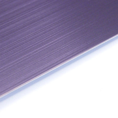 BIS Brushed Stainless Steel Sheet PVD Color Coating Purple 304 Нержавеющая сталь для волос