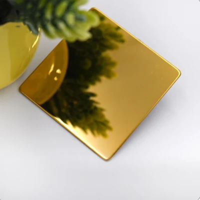 Финиш зеркала листа нержавеющей стали золота титана покрытый цветом подгоняет размер