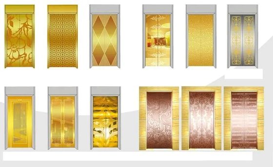 Картина двери лифта золота металлического листа нержавеющей стали Aisi 304