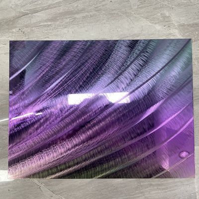 Цветные листы из нержавеющей стали зеркало 304 Фантазия цветовой градиент 3D лазерный лист
