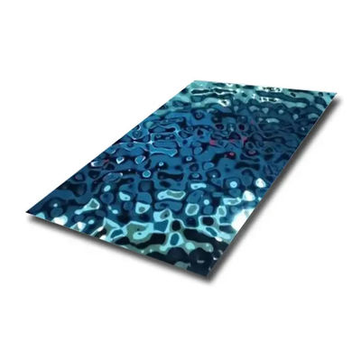 JIS декоративный листок из нержавеющей стали с штампованной водной волной для украшения потолка