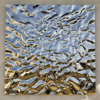 304 нержавеющая сталь пвд металлический текстурированный лист серебро Малый водяной рипп нержавеющая сталь лист