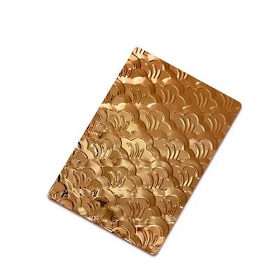 1.5 мм толщина Золотой листок из нержавеющей стали 4 * 8 футов резьбовый рисунок рельефная отделка