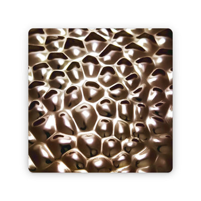 Сорт 304 2B/BA Окончание 0,8 мм Толщина Ripple Honeycomb нержавеющая сталь текстура бесшовная металлическая пластина