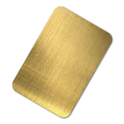 Золото JIS PVD покрыло почищенный щеткой лист нержавеющей стали 2mm плита нержавеющей стали 304 волосяных покровов
