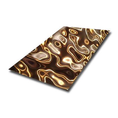 картина 3D плиты золота листа нержавеющей стали ширины 1000mm декоративным розовым проштемпелеванная зеркалом 2D
