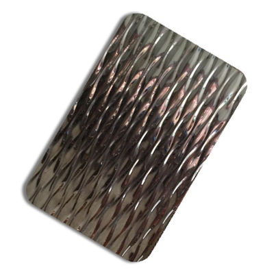 304 проштемпелеванная декоративная плита металла панели нержавеющей стали волны воды