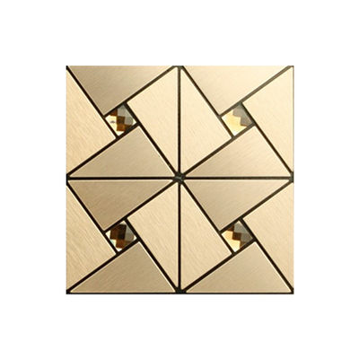 покрытая золотом кухня нержавеющей стали 201 304 кроет плитки черепицей мозаики 20X20mm металлические