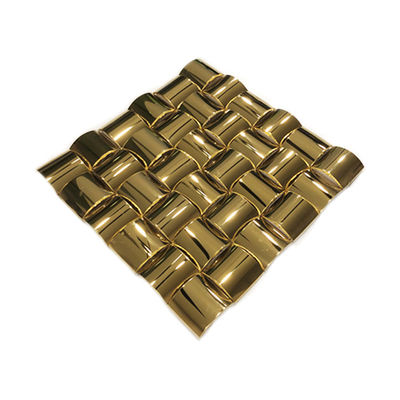 металл 30X30MM плитки мозаики нержавеющей стали золота зеркала формы свода 3D