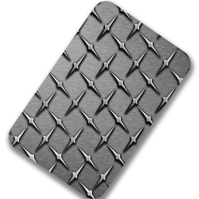 Лист нержавеющей стали плиты пола 3mm нержавеющей стали ASME SS410 Checkered