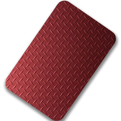 Декоративный проштемпелеванный Checkered лист нержавеющей стали 201 304 316 1000x2000mm