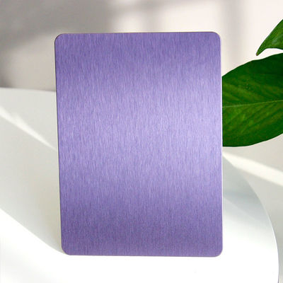 хорошая цена 304 Чистильный декоративный листок из нержавеющей стали фиолетовый NO.4 панель из нержавеющей стали онлайн