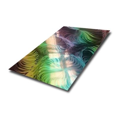 хорошая цена Цветные листы из нержавеющей стали зеркало 304 Фантазия цветовой градиент 3D лазерный лист онлайн