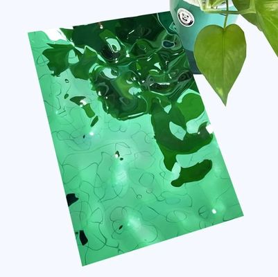 хорошая цена 304 0,6 мм толщины зеркало PVD зеленого цвета нержавеющей стали листовки воды волнистой нержавеющей стали потолочной панели онлайн