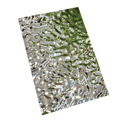 хорошая цена 304 нержавеющая сталь пвд металлический текстурированный лист серебро Малый водяной рипп нержавеющая сталь лист онлайн