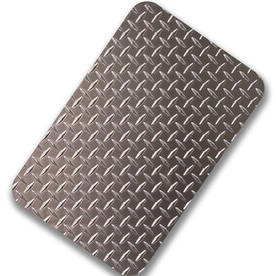 хорошая цена Декоративный проштемпелеванный Checkered лист нержавеющей стали 201 304 316 1000x2000mm онлайн