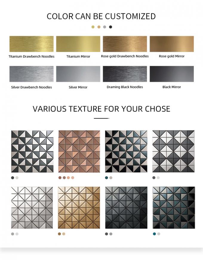 Ранг 201 дизайна Mordem плитка мозаики волосяного покрова 304 20 x 20mm покрытая золотом нержавеющая для украшения bathroom