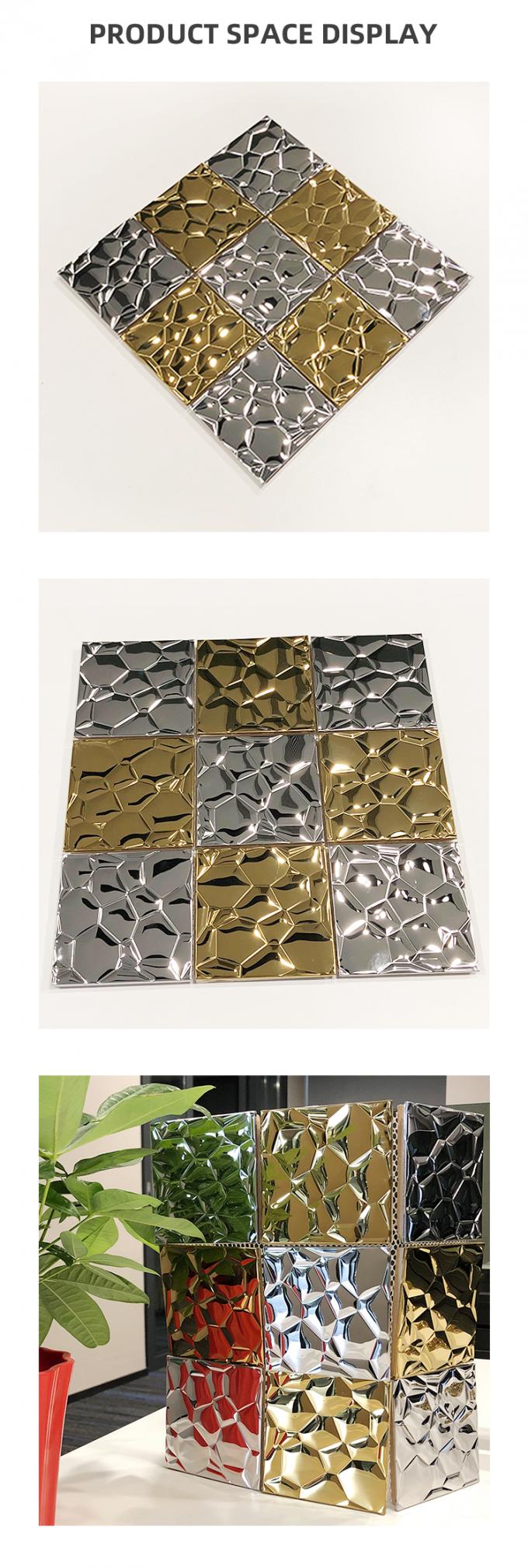 Хорошая качественная 304 плитка картины мозаики нержавеющей стали толщины 3D 0.8mm для продажи на квадратный метр для отделки стен кухни