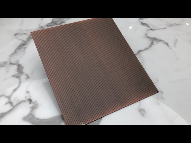 видео компании Около 0.03mm Decorative Stainless Steel Sheet Antique Bronze Color Copper Brass Coated Clad